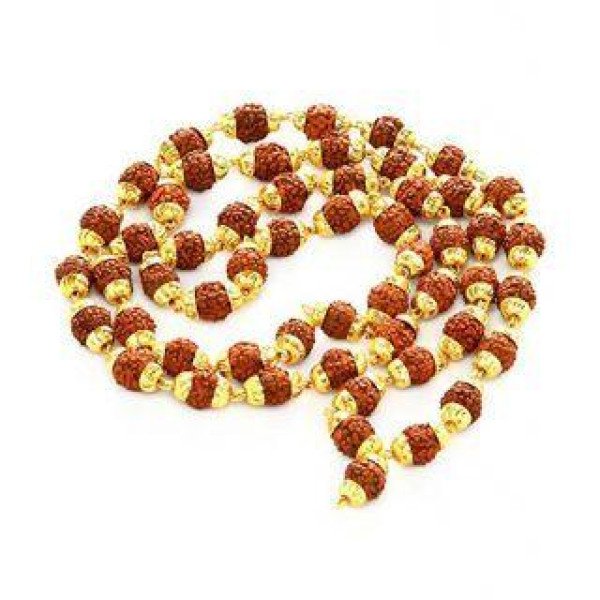 Gold Plated Rudraksha Mala